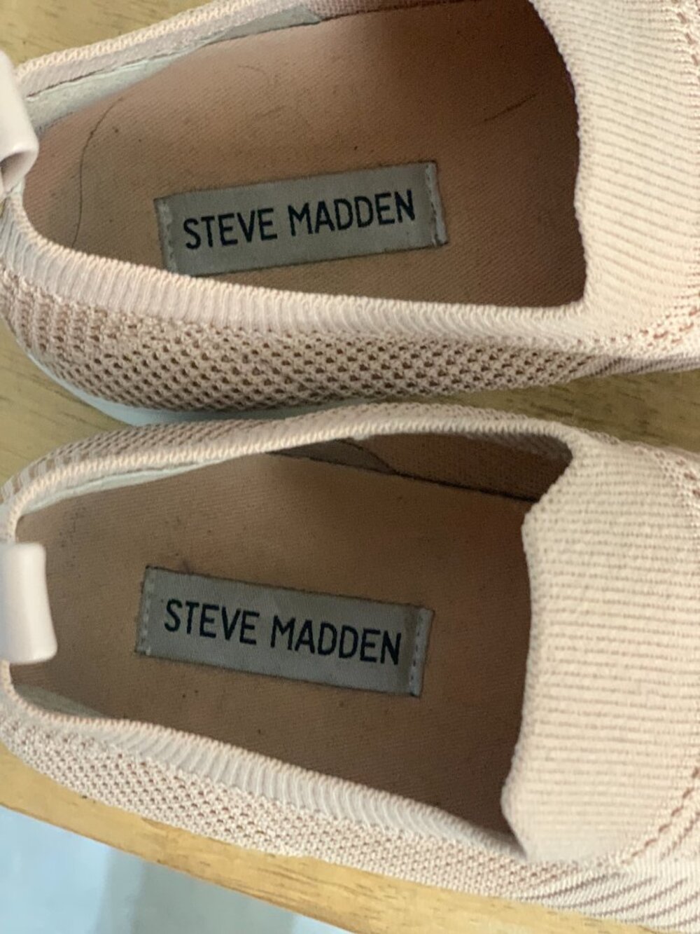 Steve Madden Shoes Women's 9.5 M Pink Woven Slip On Mesh Casual Comfort Sneakers - Picture 10 of 11